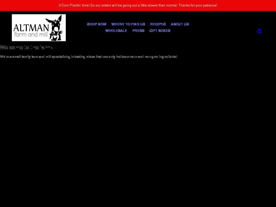 altmanfarm.com shopify website screenshot