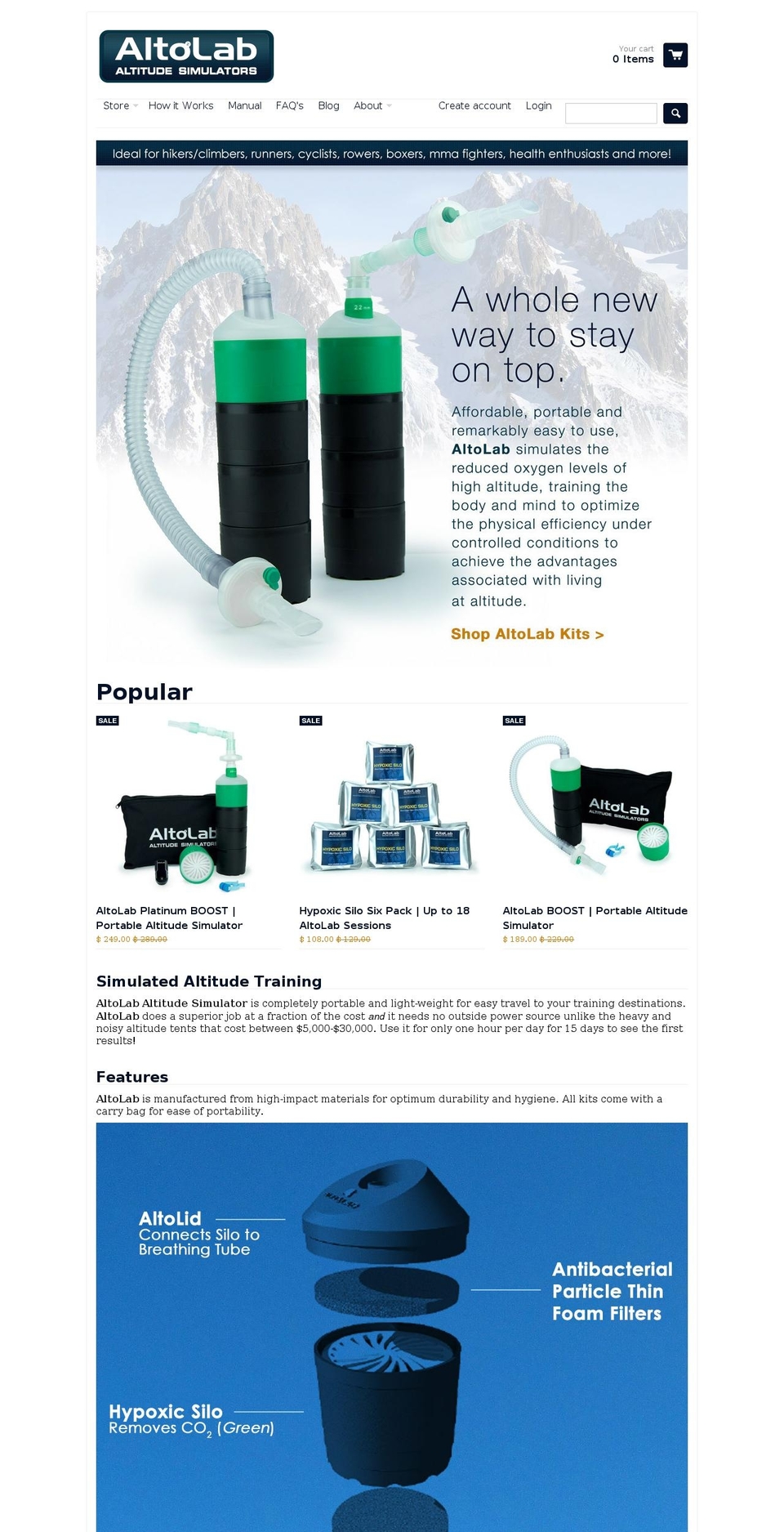 alto2lab-usa.com shopify website screenshot