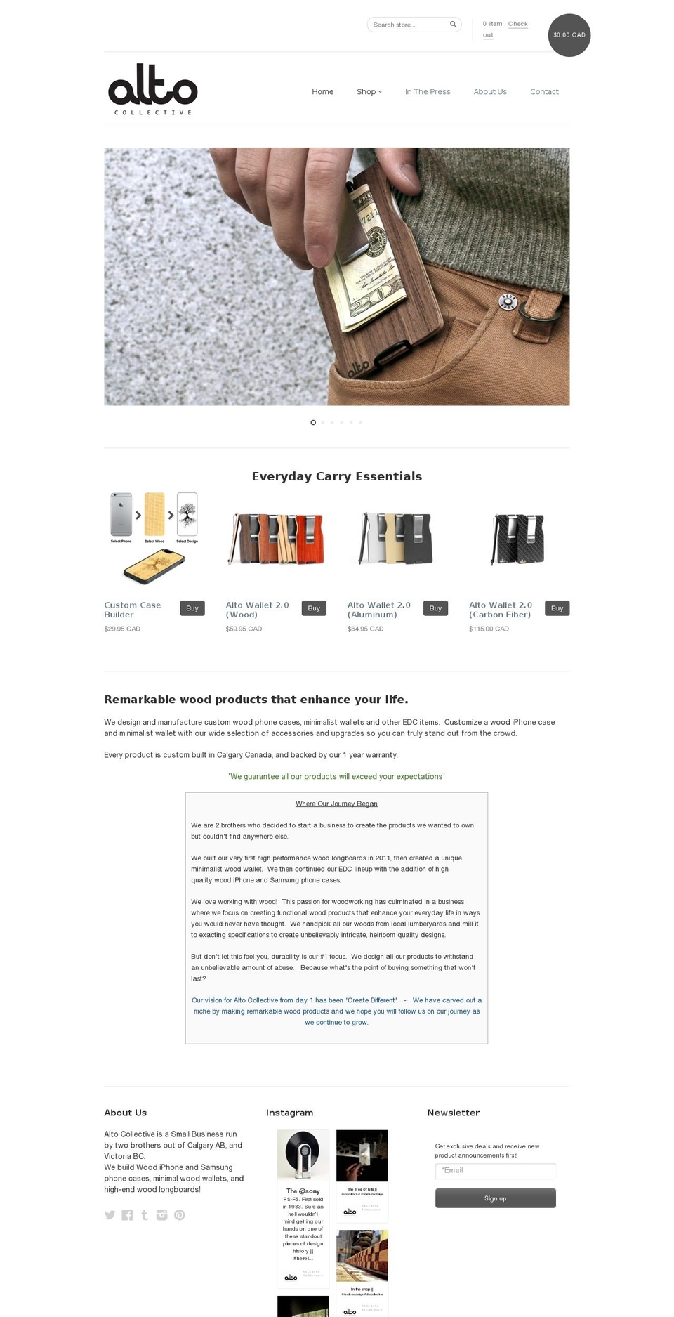 altocollective.com shopify website screenshot