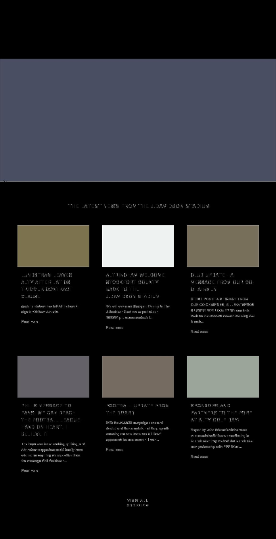 altrinchamfc.com shopify website screenshot