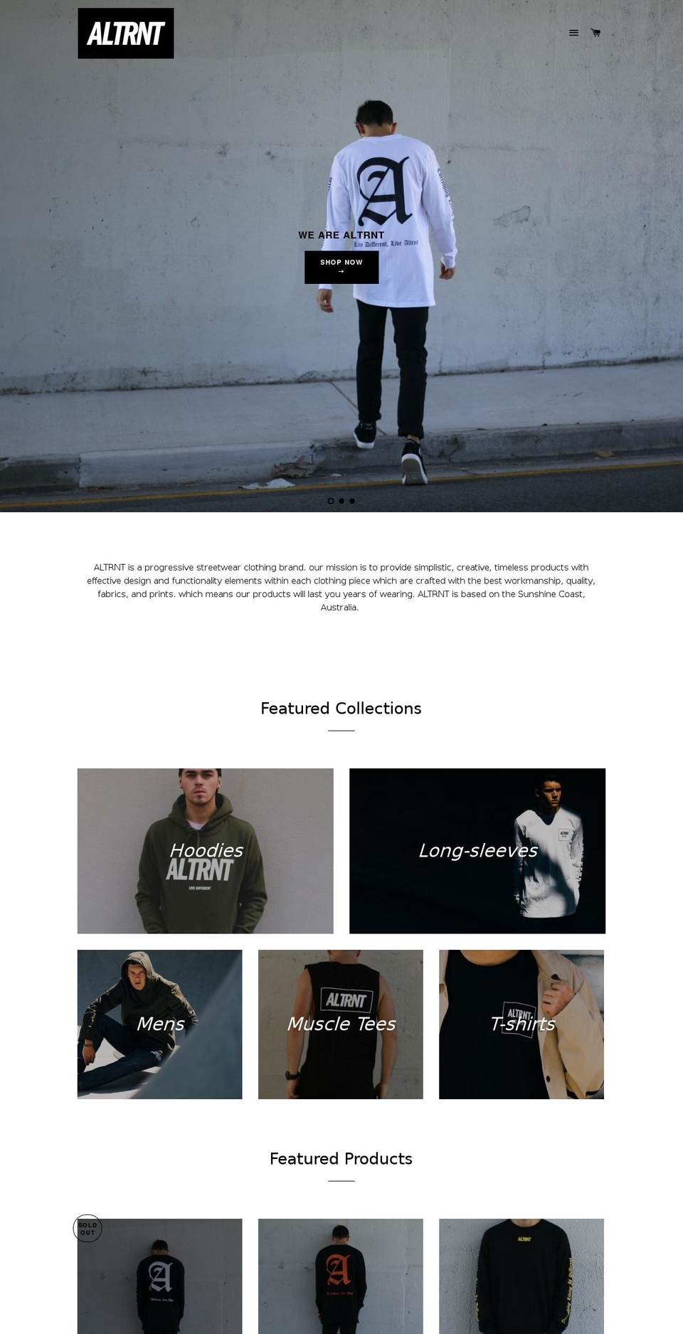 altrnt.com shopify website screenshot