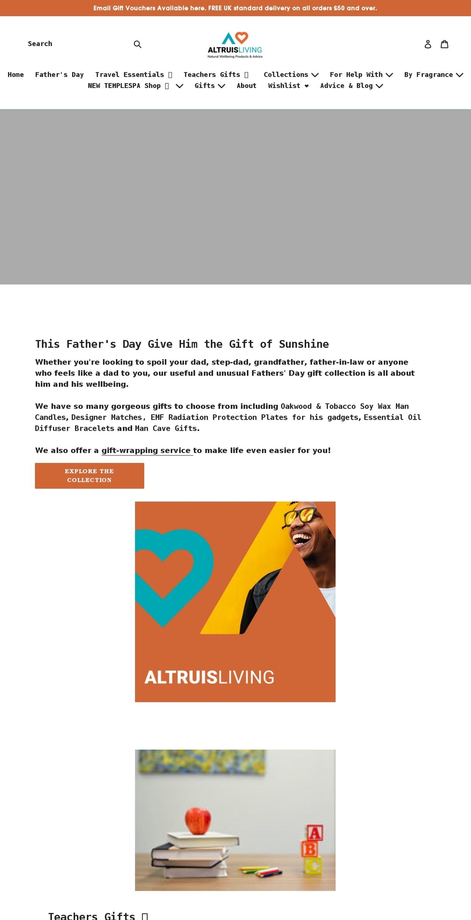 altruisliving.com shopify website screenshot