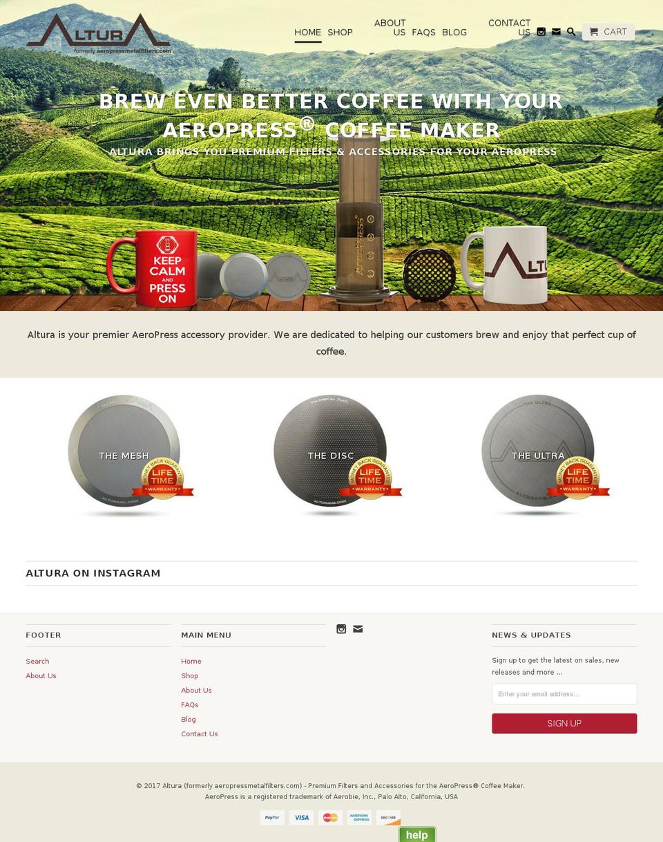 alturahq.com shopify website screenshot