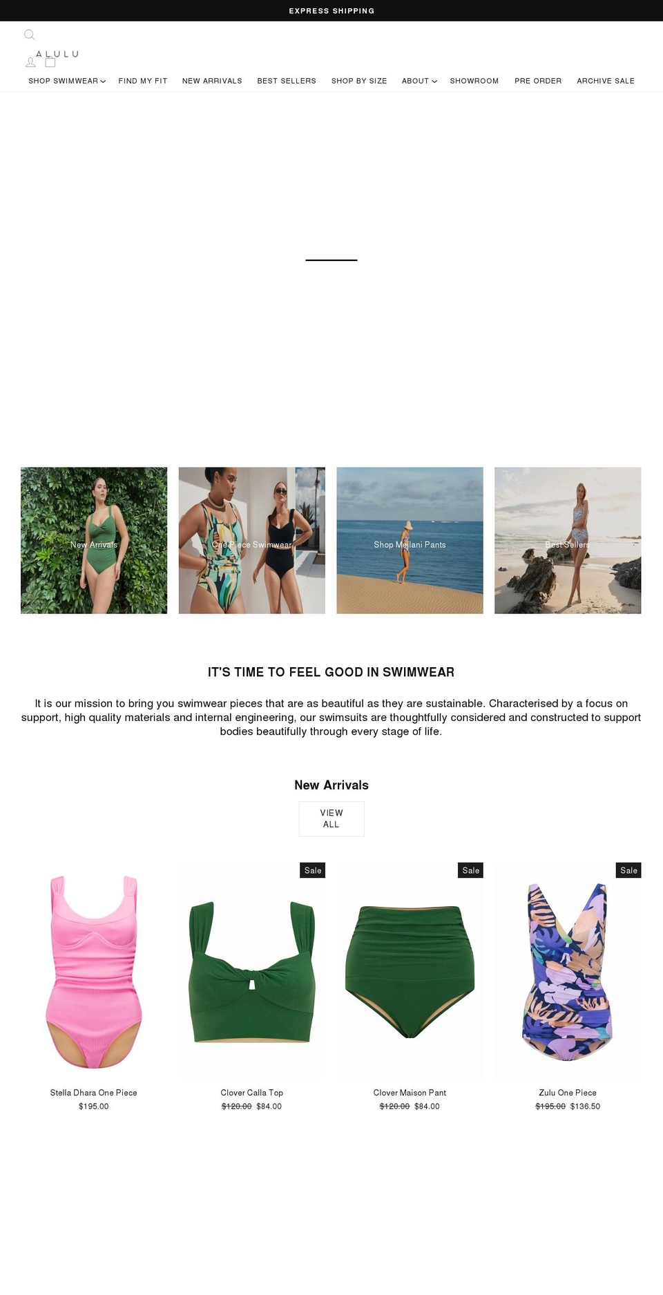 alulu.com.au shopify website screenshot