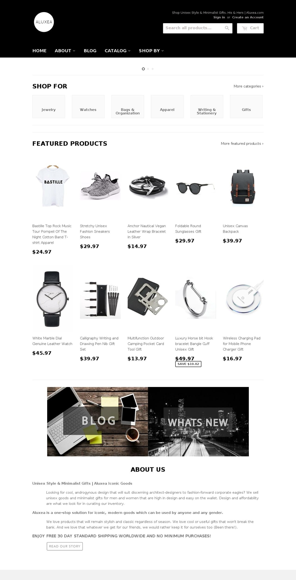 aluxea.com shopify website screenshot