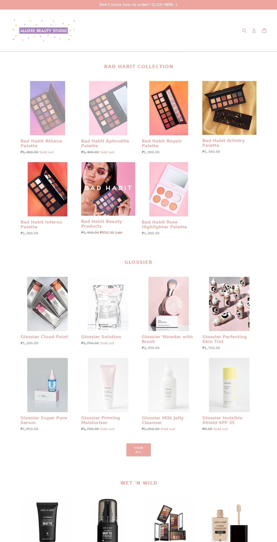 aluxxebeauty.com — Shopify storefront screenshot