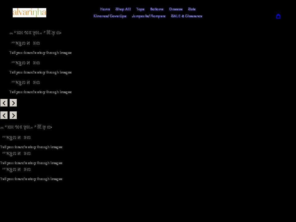 alvarinhashop.com shopify website screenshot