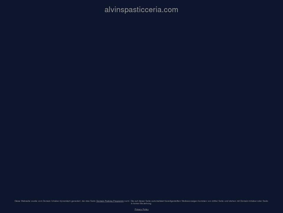 alvinspasticceria.com shopify website screenshot