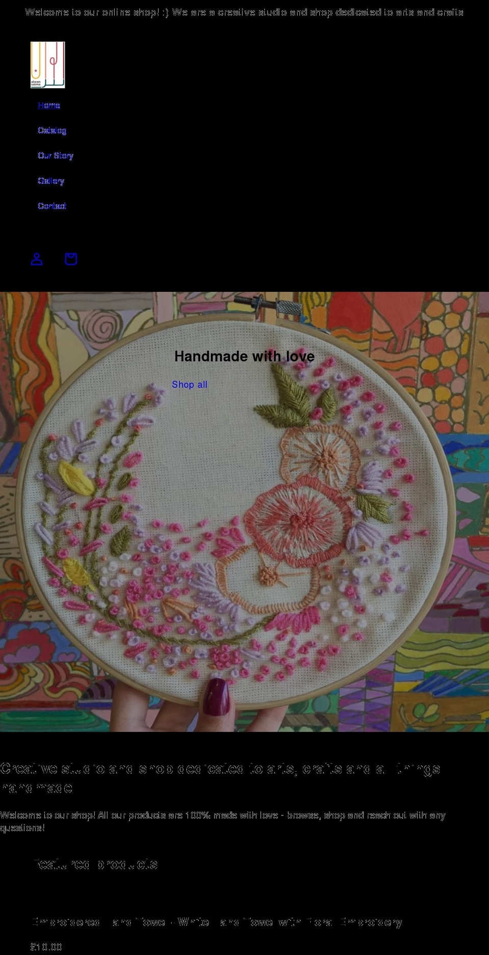 alwansalma.com shopify website screenshot