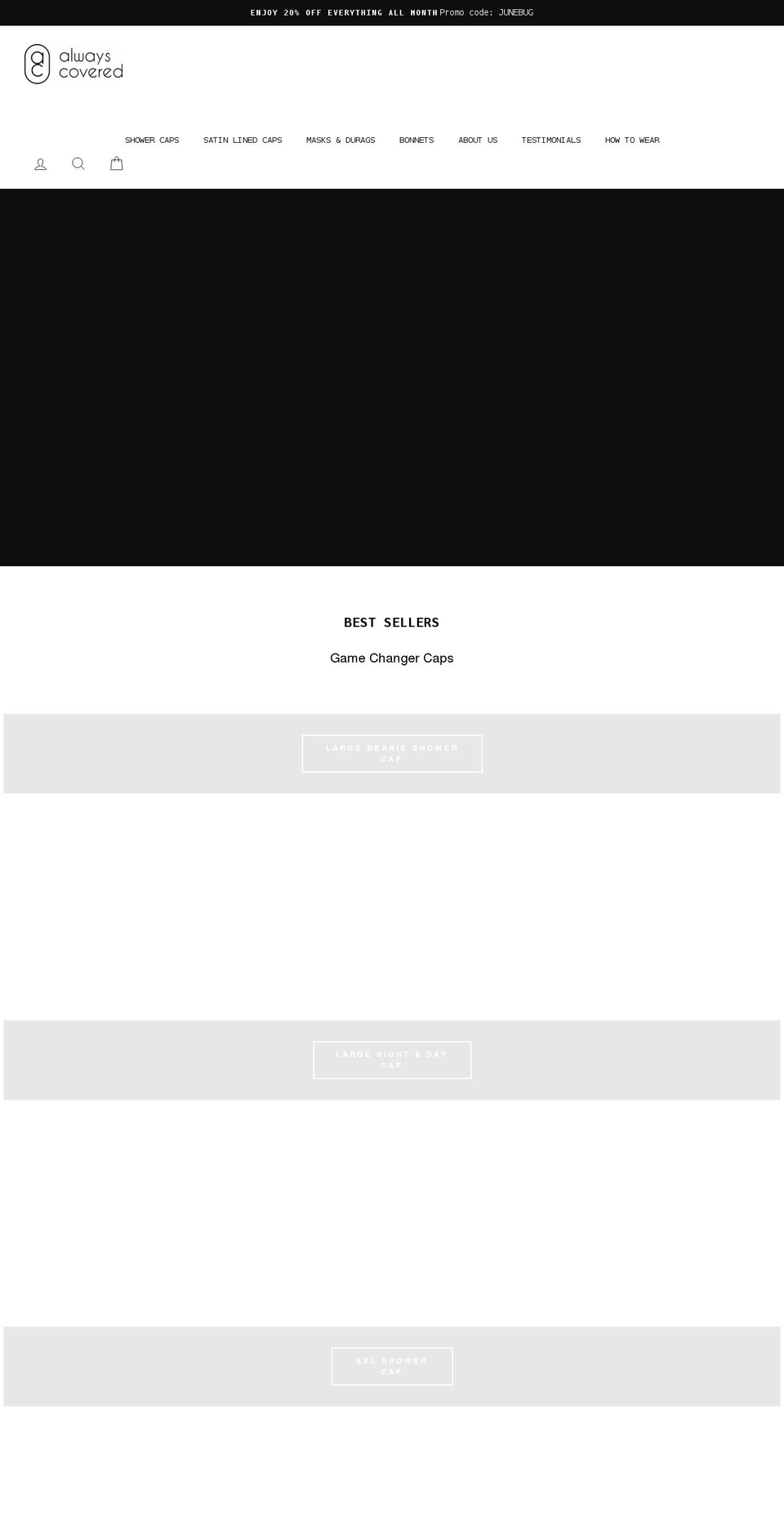 always-covered.com shopify website screenshot