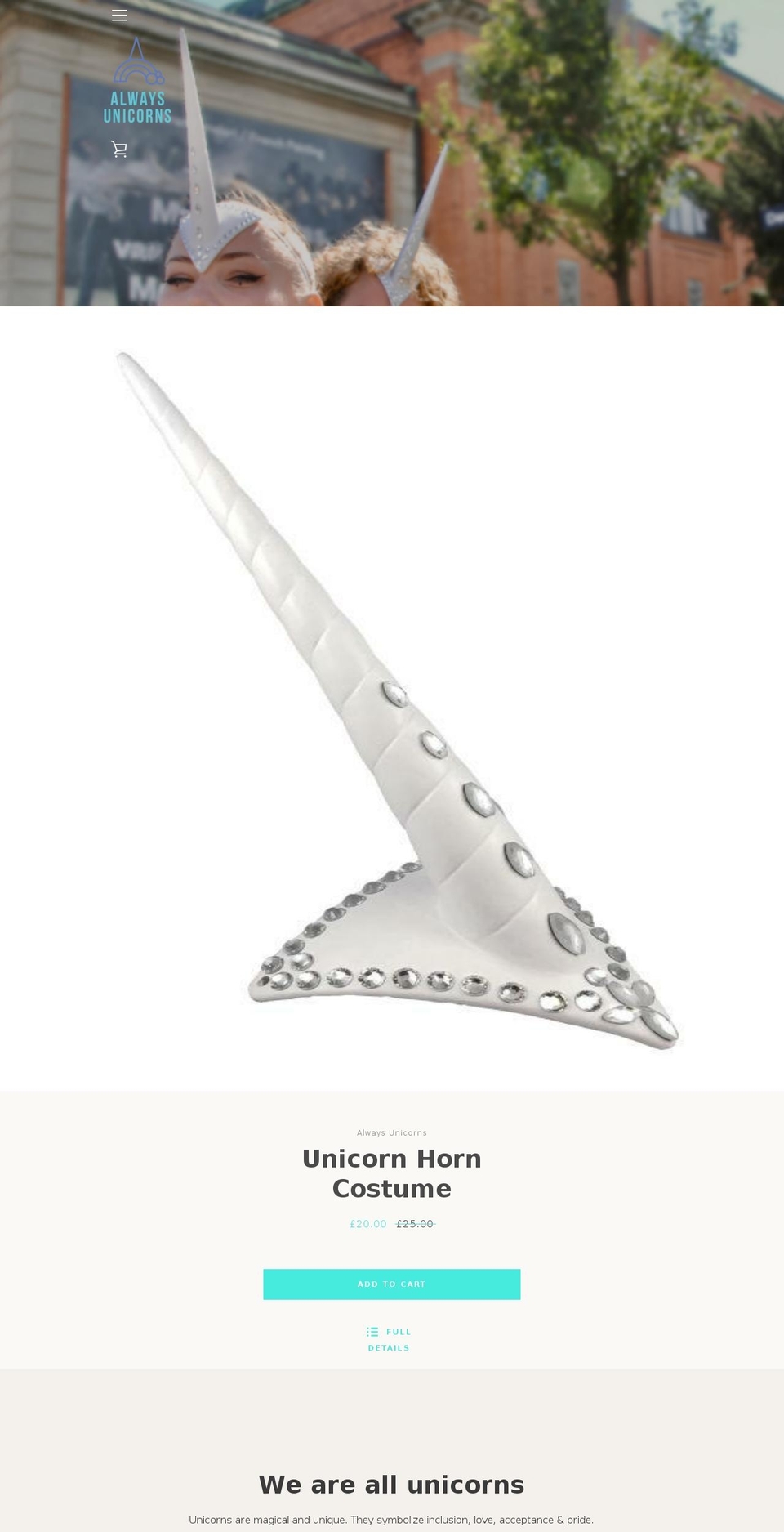 alwaysaunicorn.com — Shopify storefront screenshot