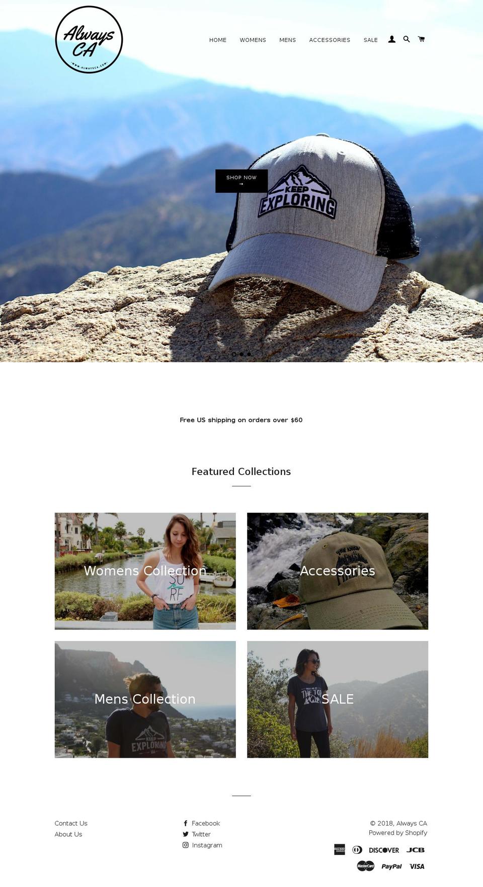 alwaysca.com — Shopify storefront screenshot