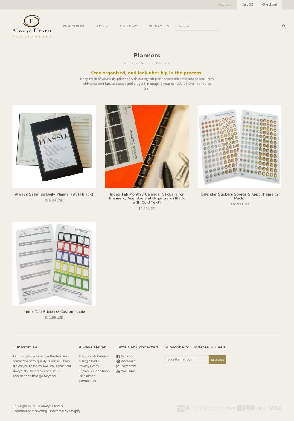 alwayselevenpublishing.net shopify website screenshot