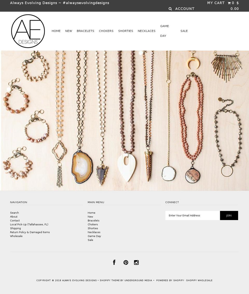 Copy of Icon Shopify theme site example alwaysevolvingdesigns.com