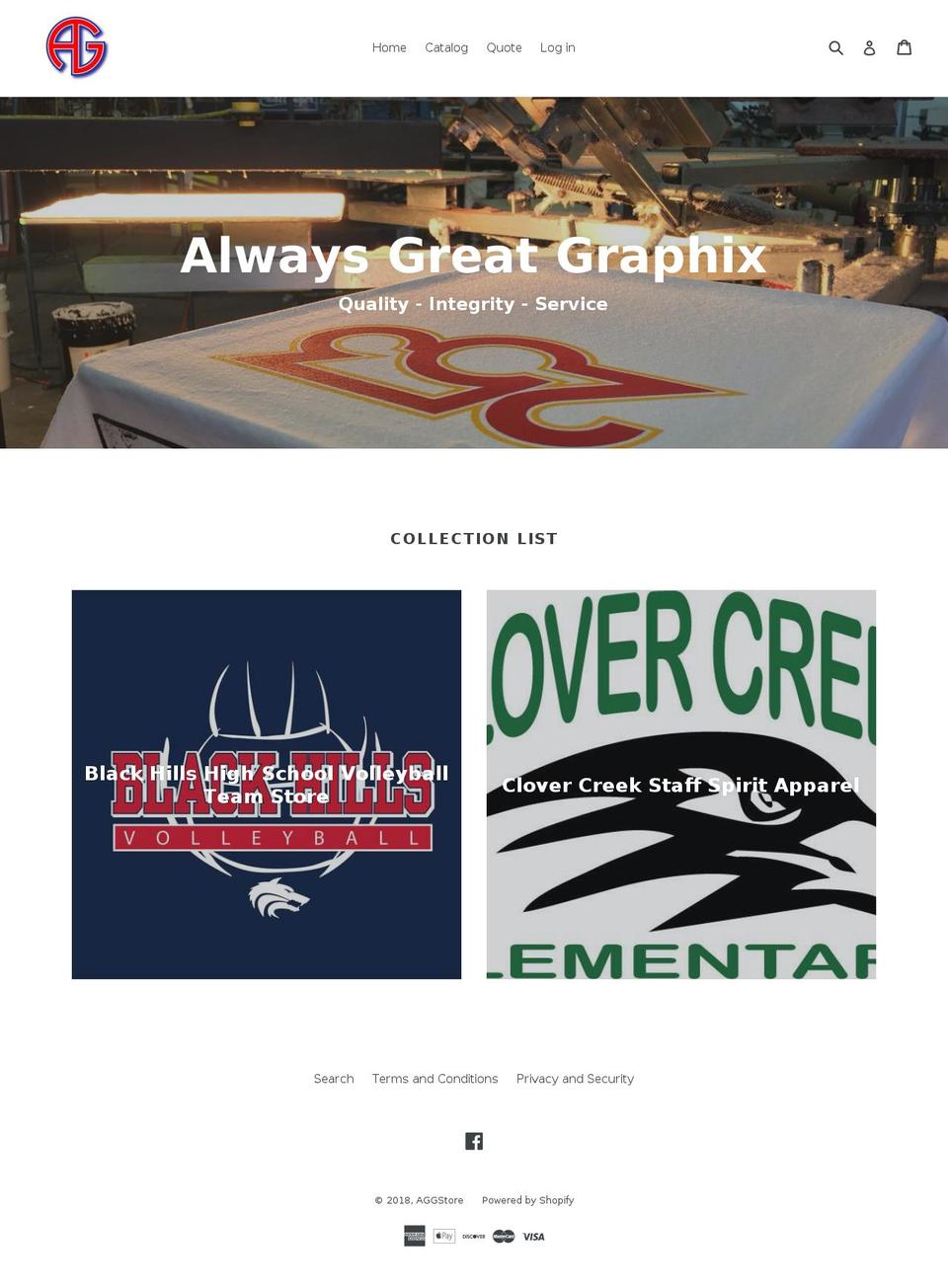 alwaysgreatgraphix.com — Shopify storefront screenshot