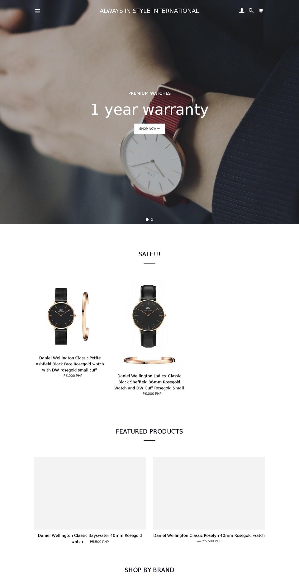 alwaysinstyle.international shopify website screenshot