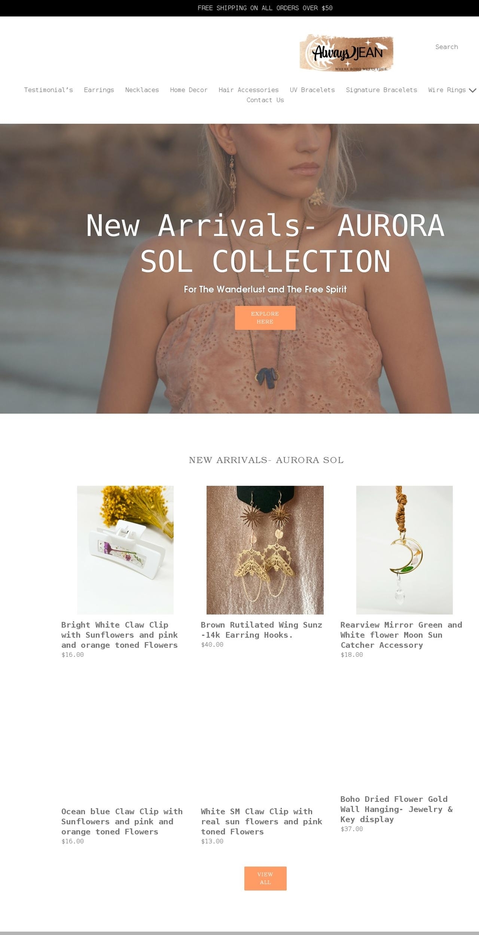 alwaysjean.com shopify website screenshot