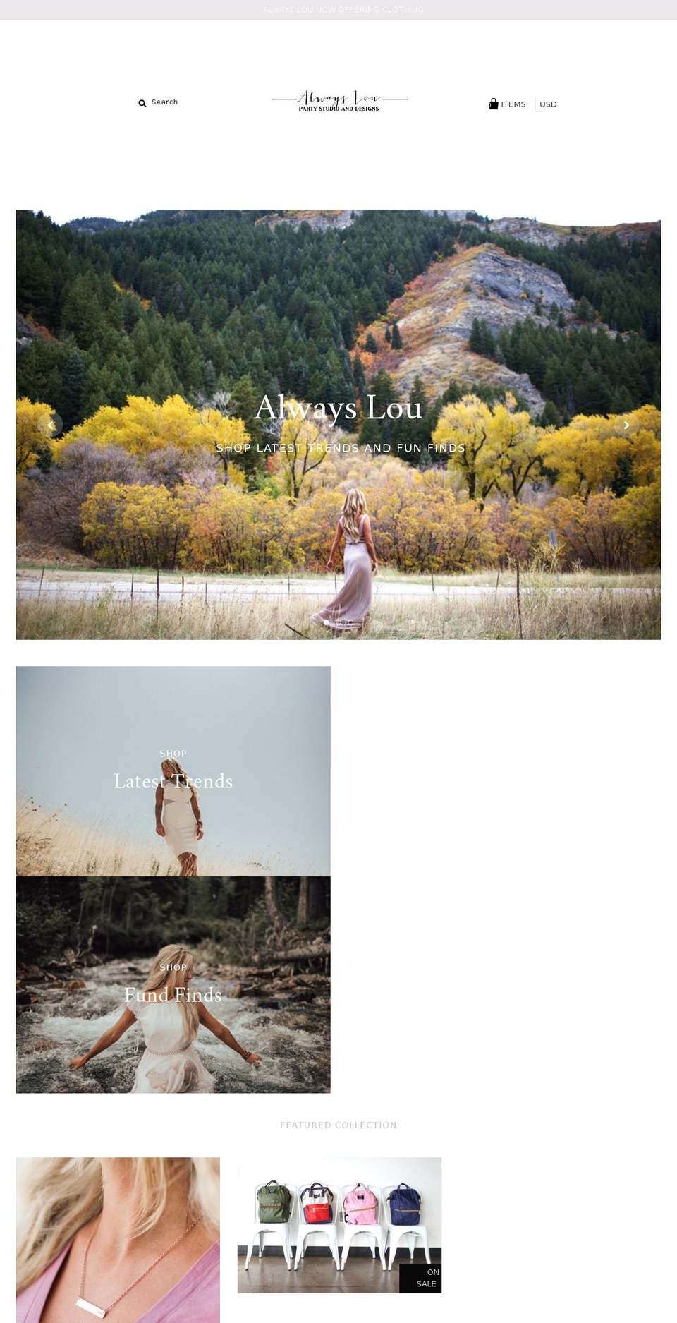 alwaysloudesigns.com — Shopify storefront screenshot