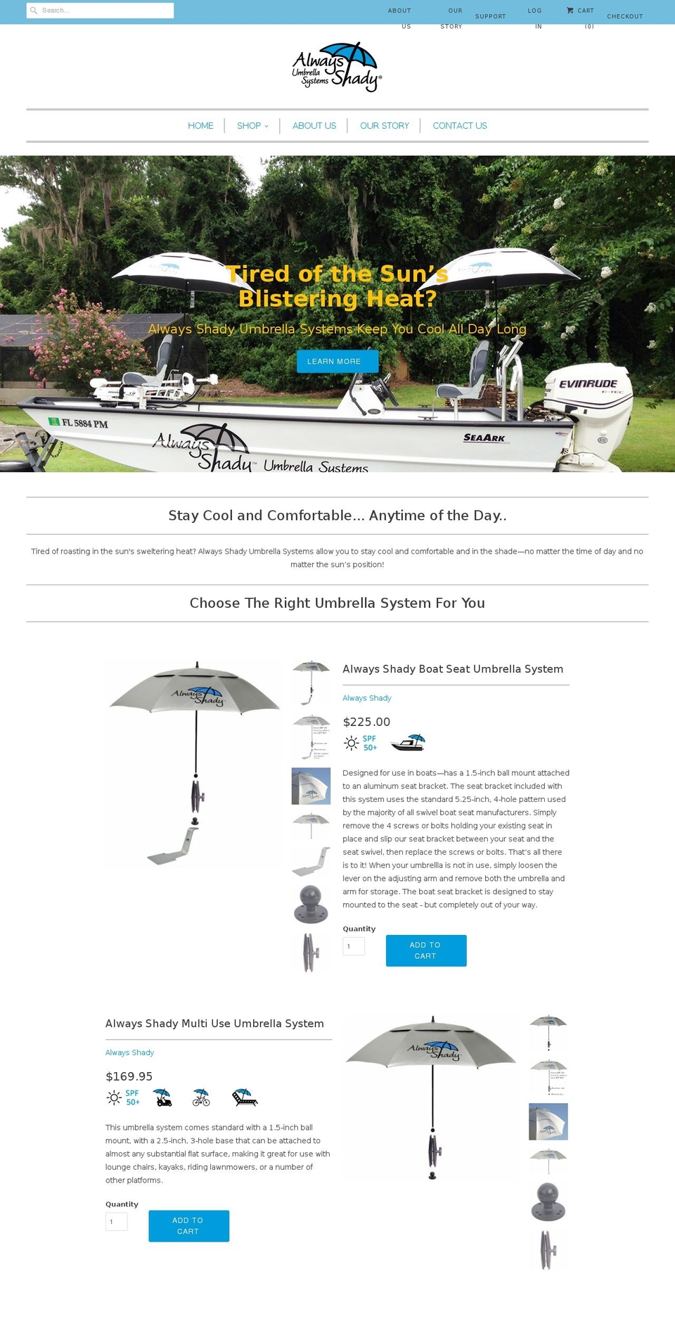 alwaysshady.com shopify website screenshot