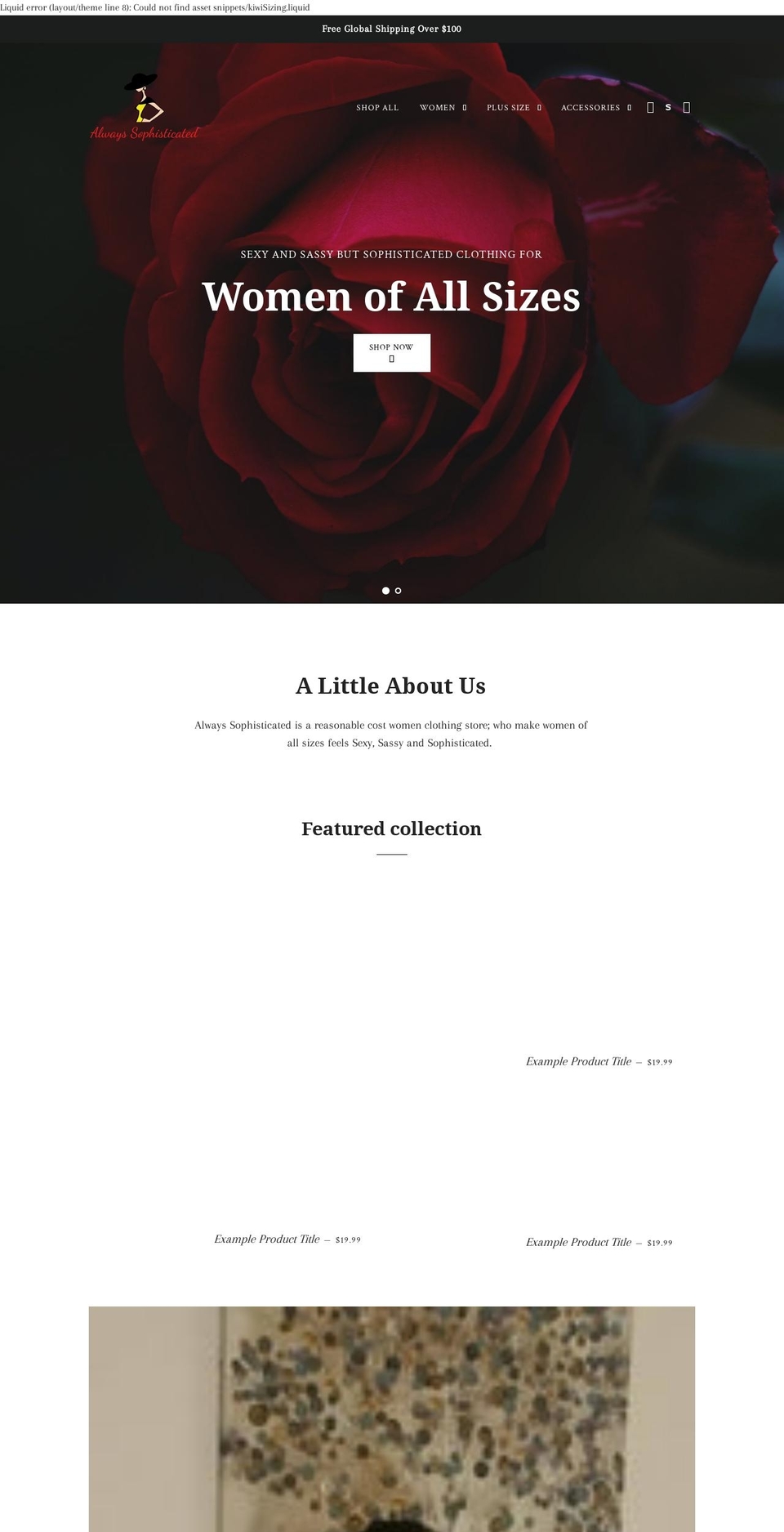 alwayssophisticated.com shopify website screenshot