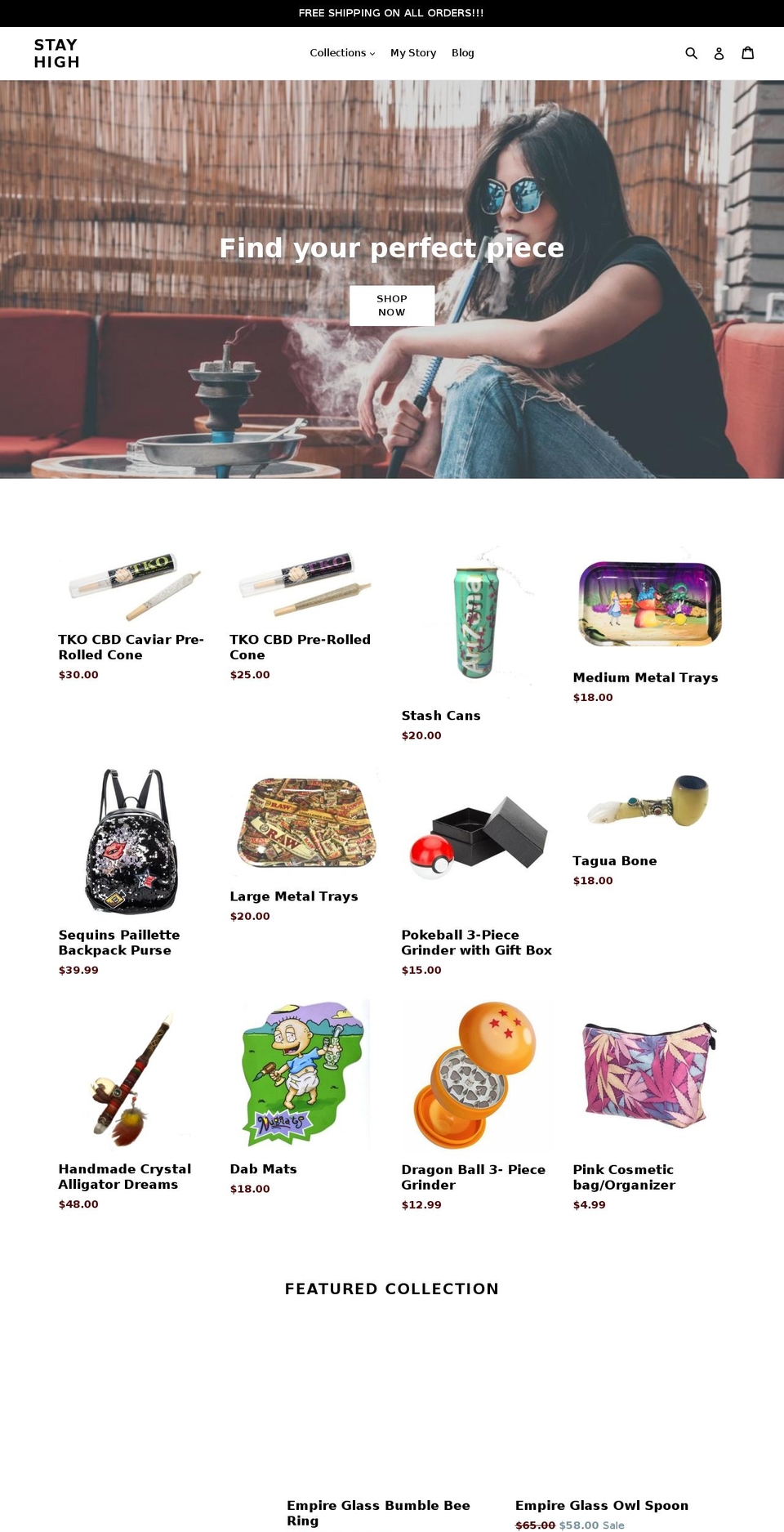 alwaysstayhigh.com shopify website screenshot
