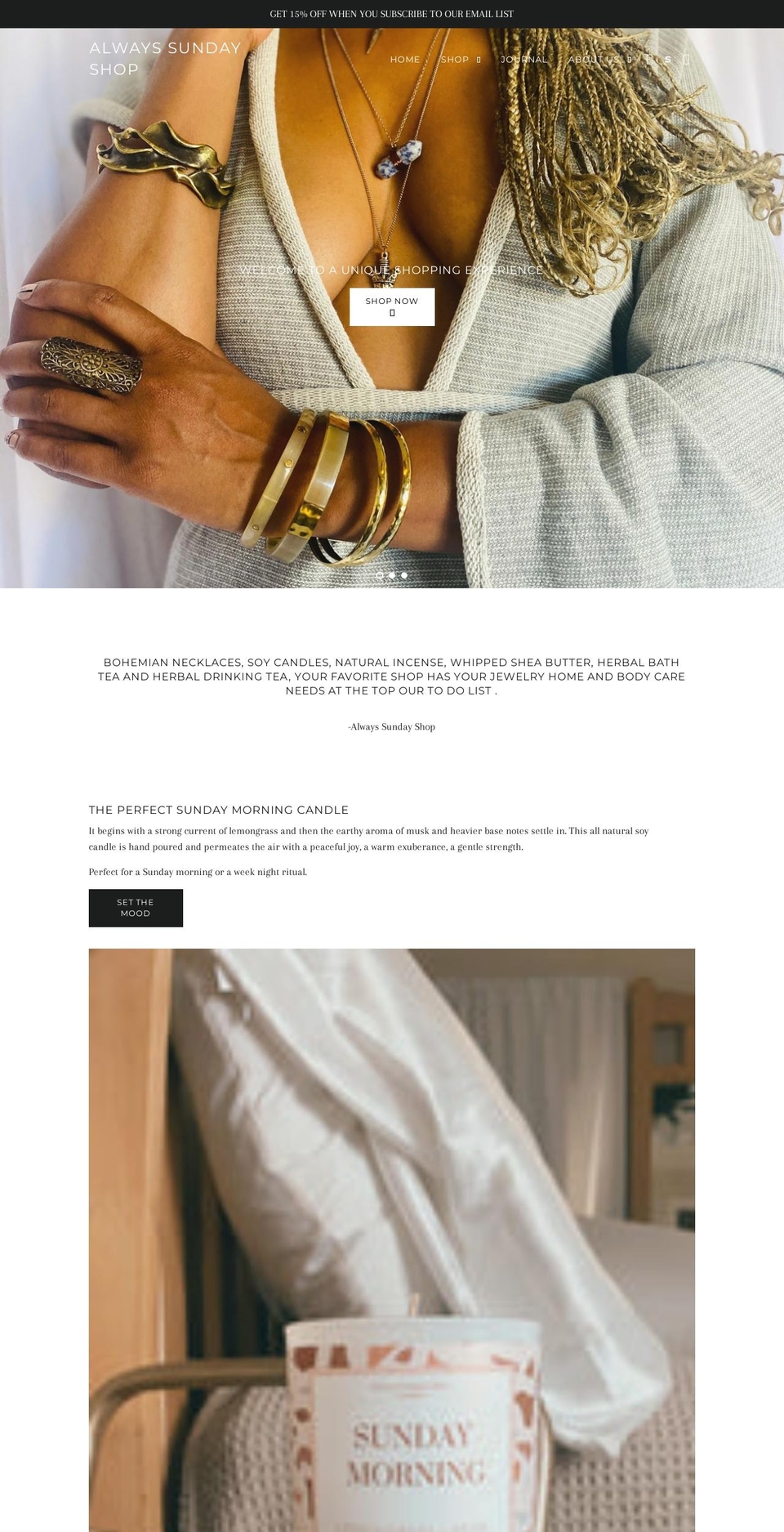 alwayssundayshop.com — Shopify storefront screenshot