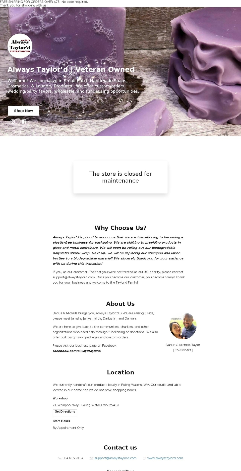 alwaystaylord.com — Shopify storefront screenshot