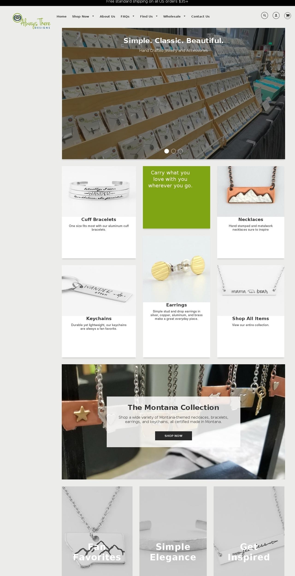 alwaystheredesigns.com — Shopify storefront screenshot