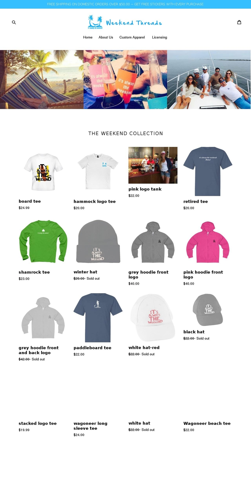 alwaystheweekend.com — Shopify storefront screenshot