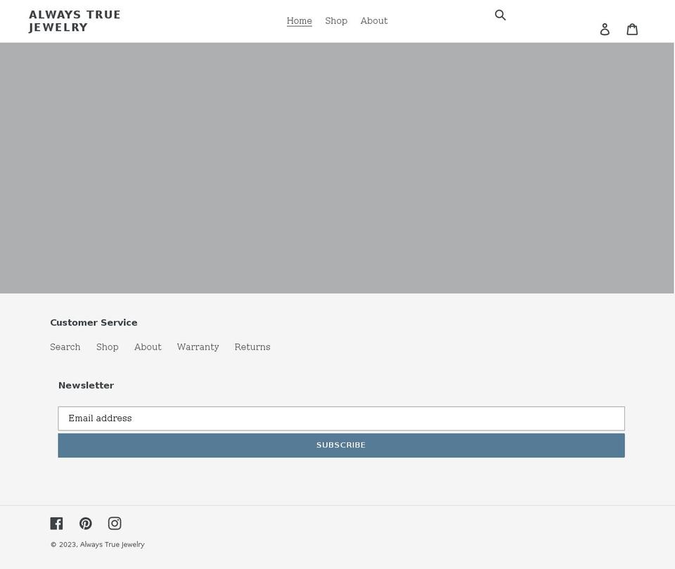 alwaystruejewelry.com shopify website screenshot