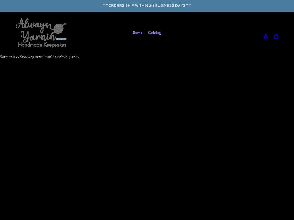 alwaysyarnin.com shopify website screenshot