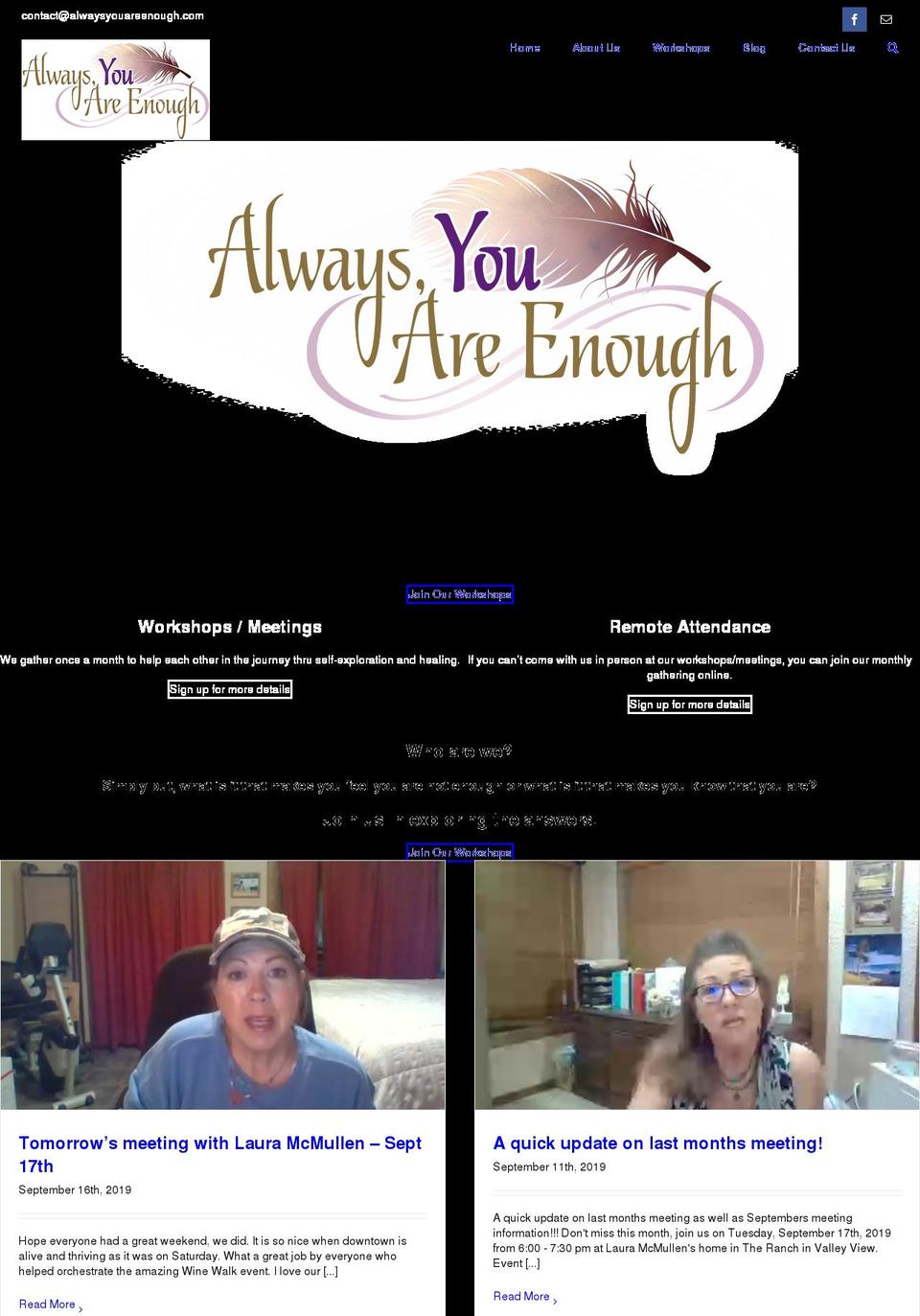 alwaysyouareenough.com — Shopify storefront screenshot