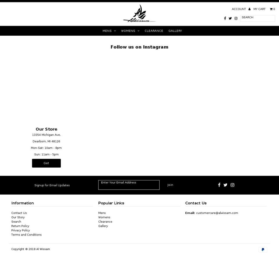 alwissam.com shopify website screenshot