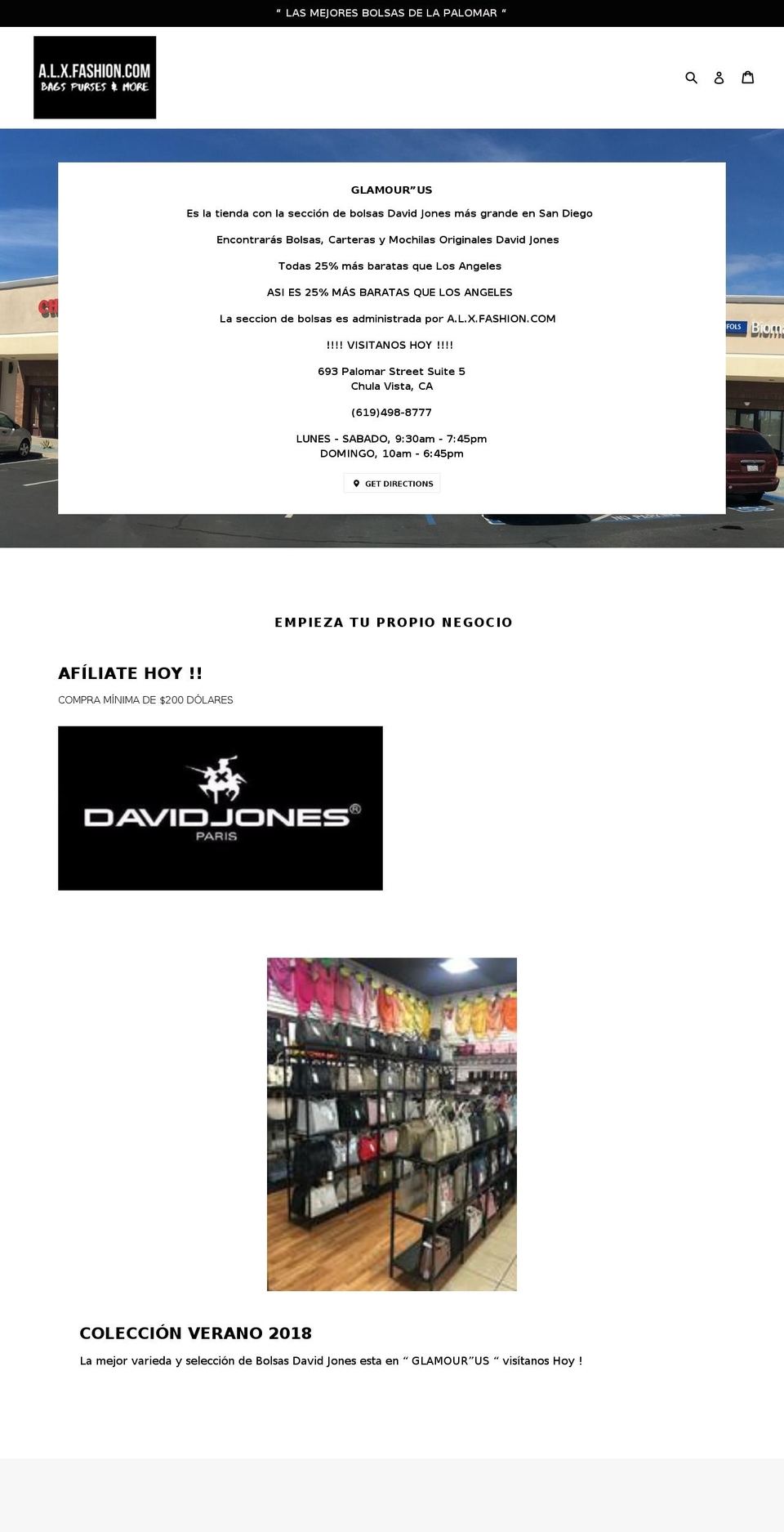 alxfashion.com — Shopify storefront screenshot