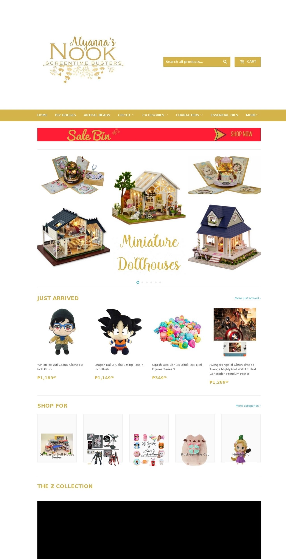 alyannasnook.com — Shopify storefront screenshot