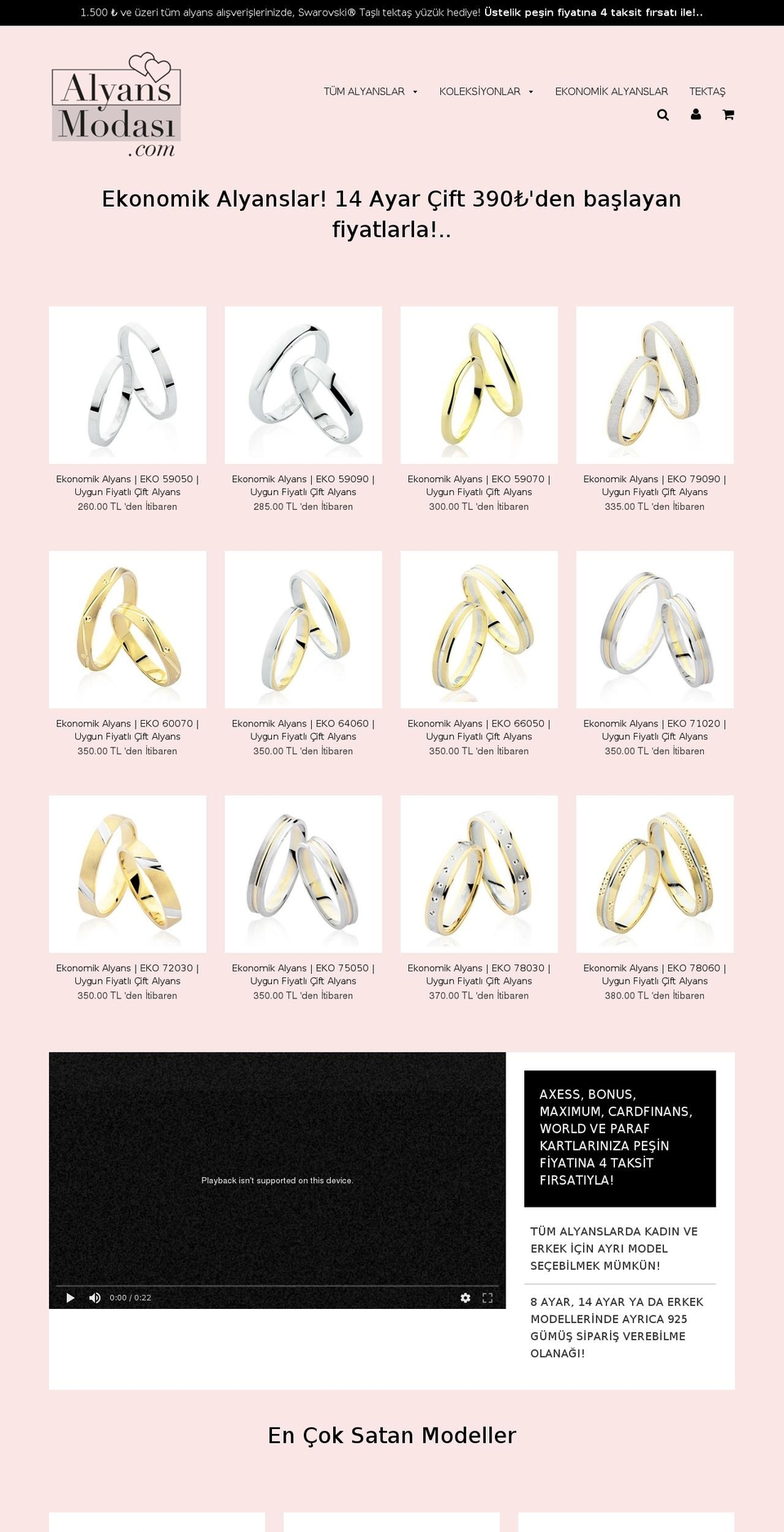 alyansmodasi.com shopify website screenshot