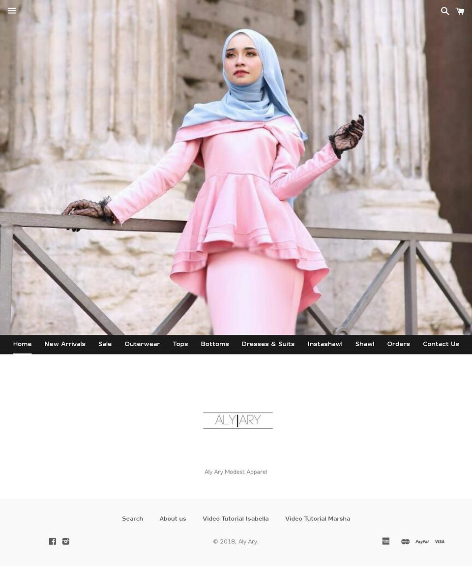 alyary.com — Shopify storefront screenshot