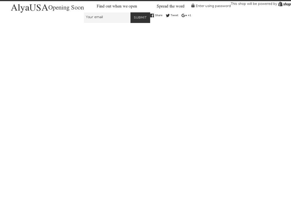 alyausa.com — Shopify storefront screenshot