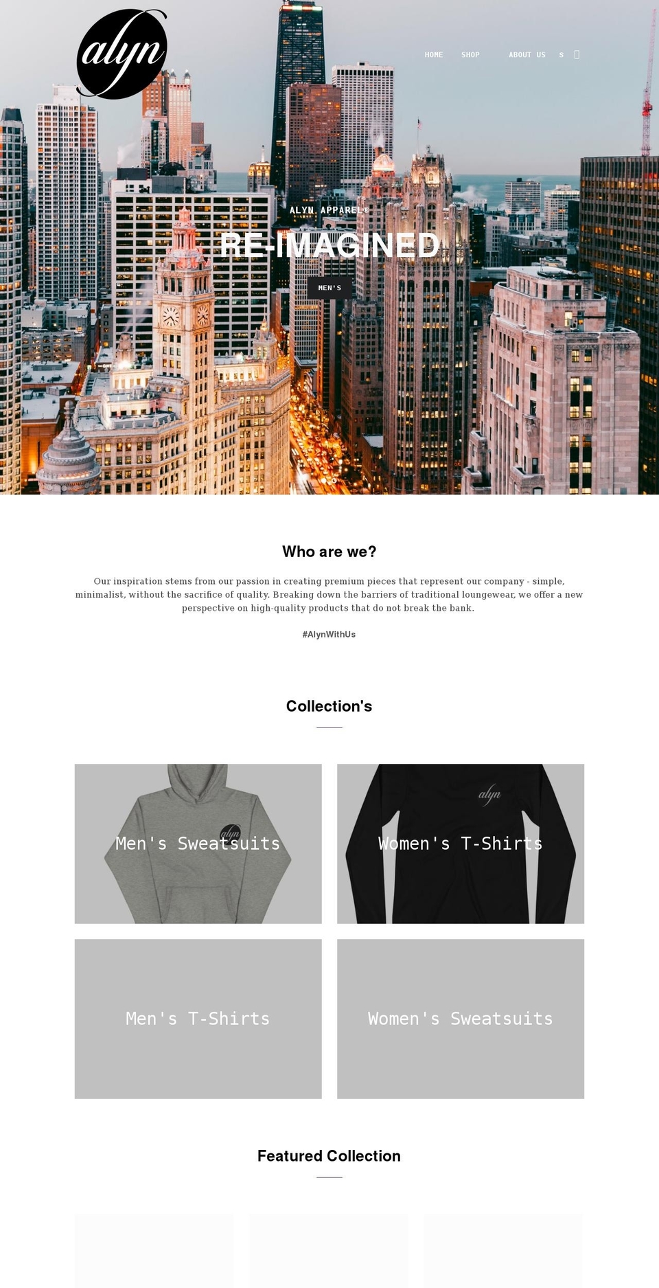 alynapparel.com — Shopify storefront screenshot