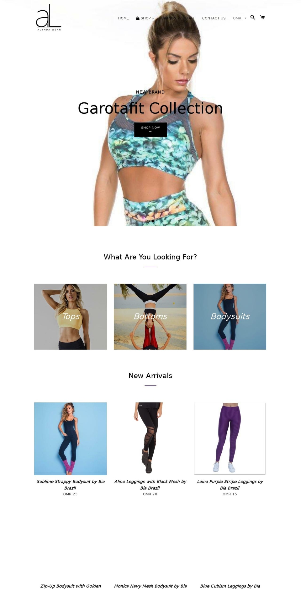 alynda.net shopify website screenshot