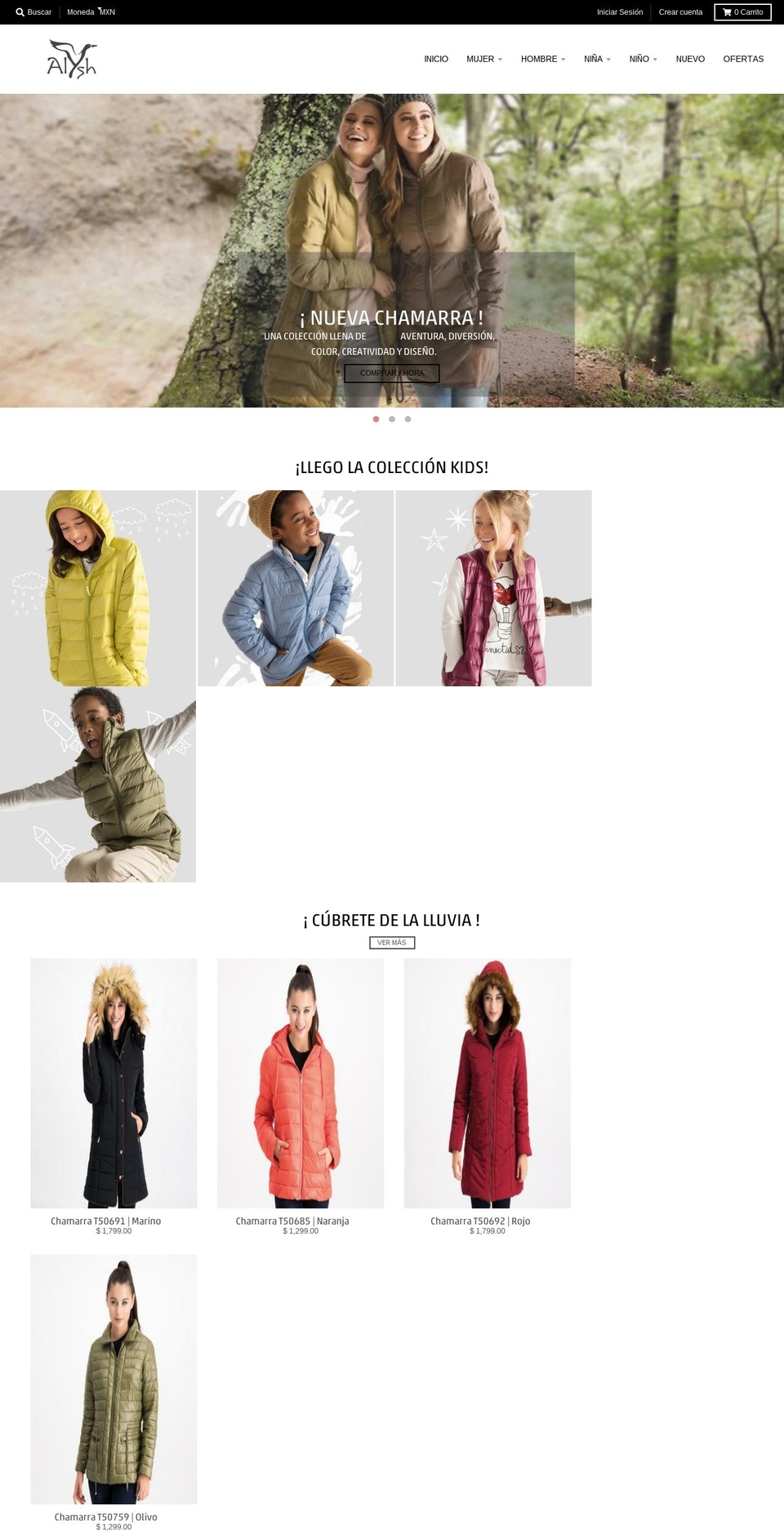 alysh.com shopify website screenshot