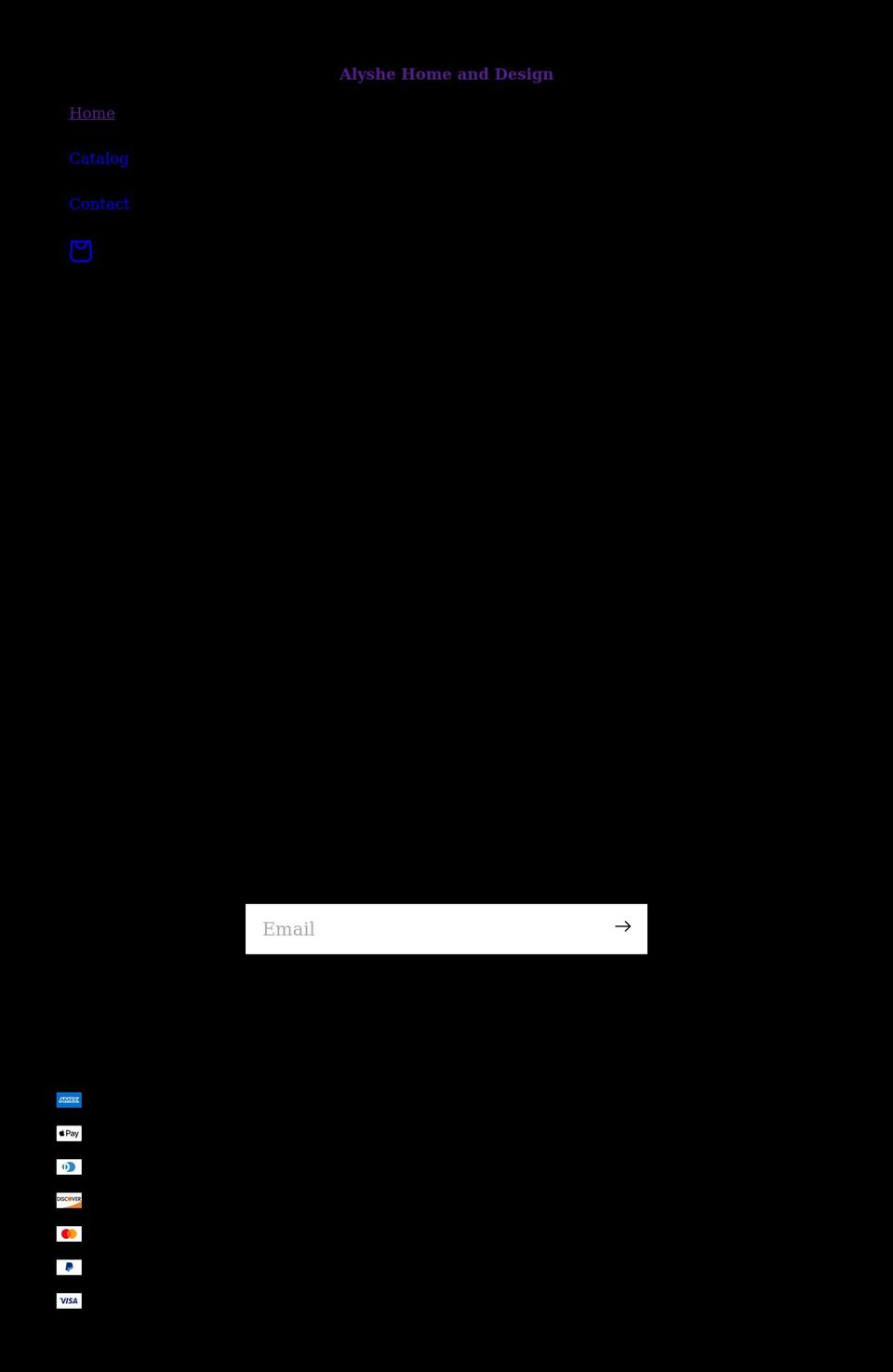 alyshe.com shopify website screenshot