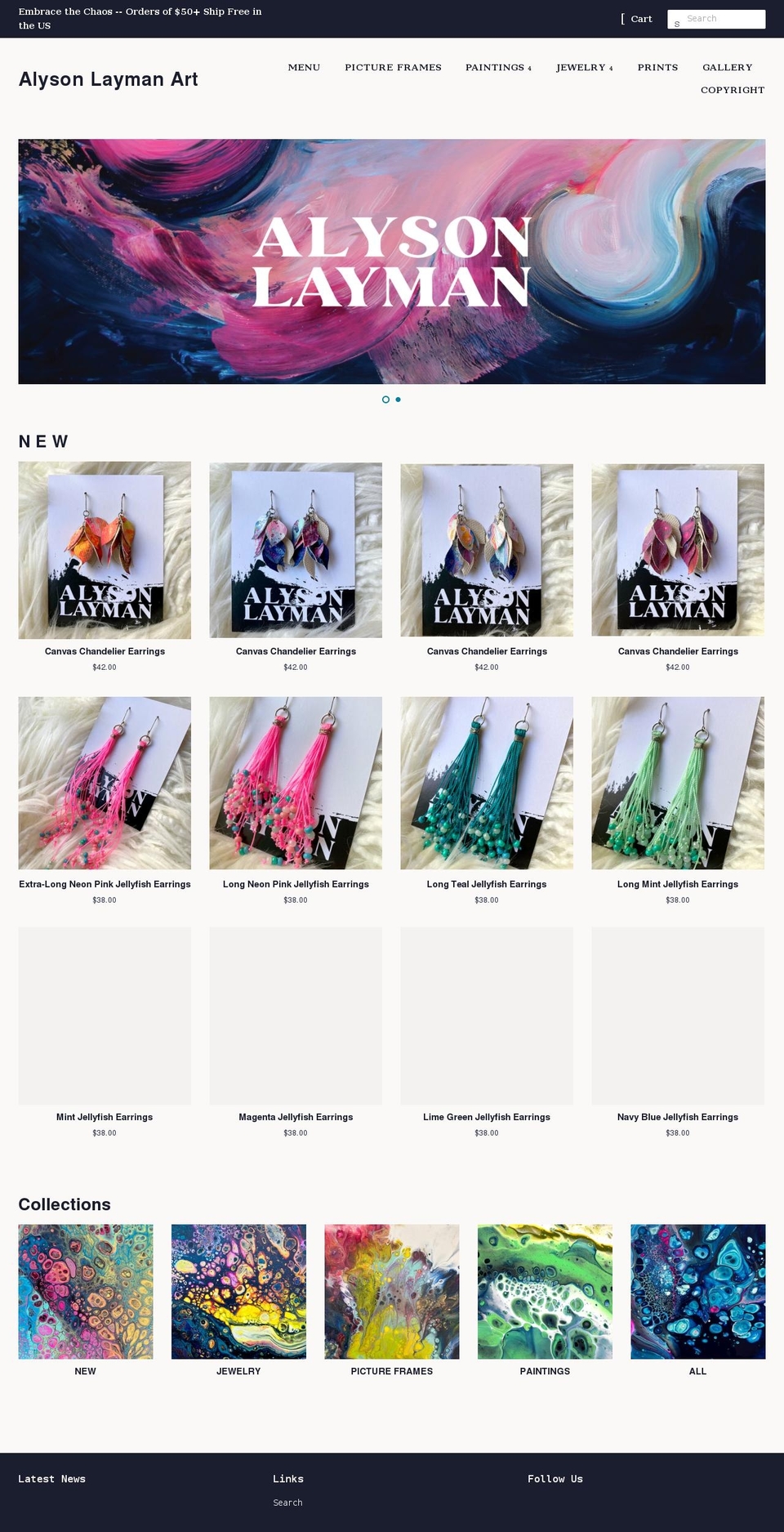 alysonlayman.com shopify website screenshot