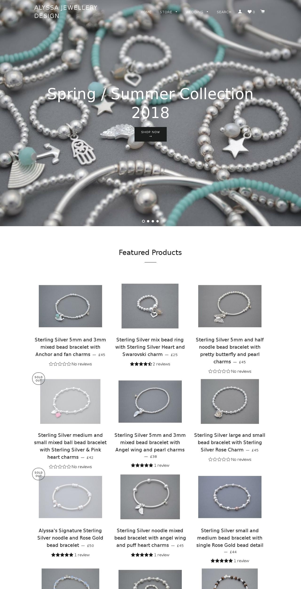alyssajewellerydesign.com — Shopify storefront screenshot