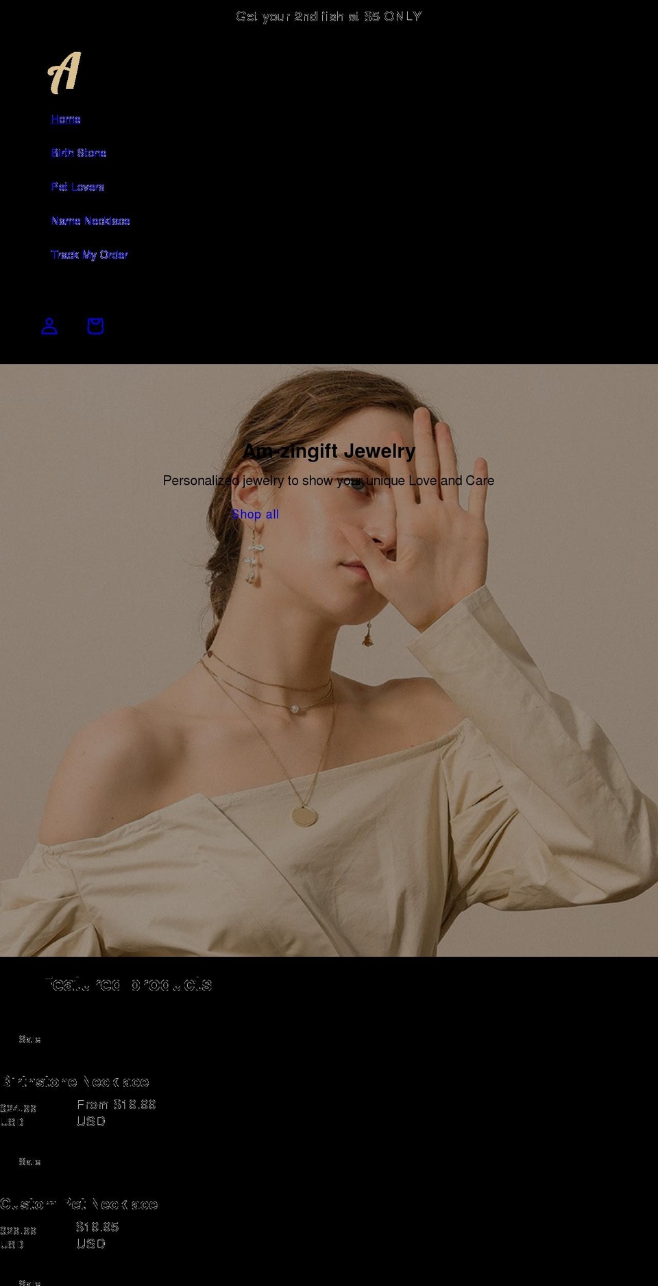 am-zingift.com shopify website screenshot