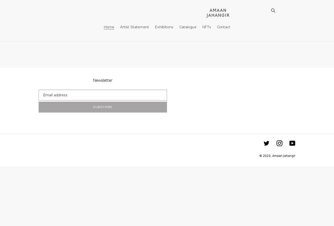 amaanjahangir.com shopify website screenshot