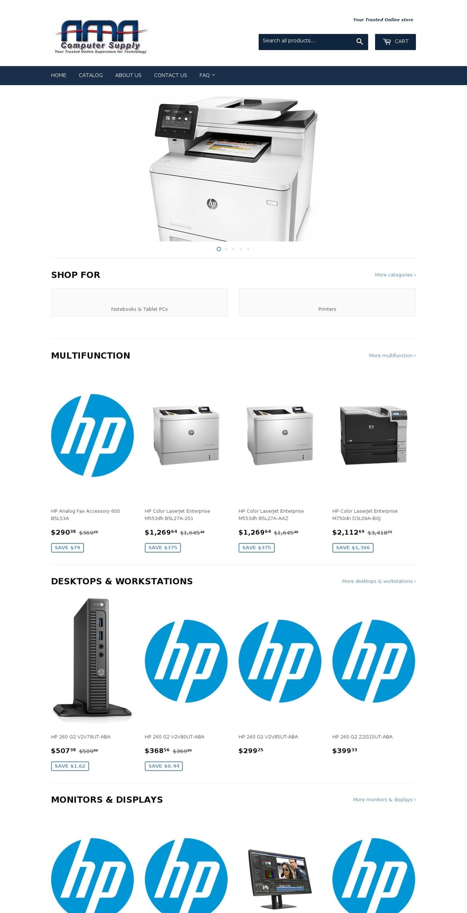 amacomputersupply.com shopify website screenshot