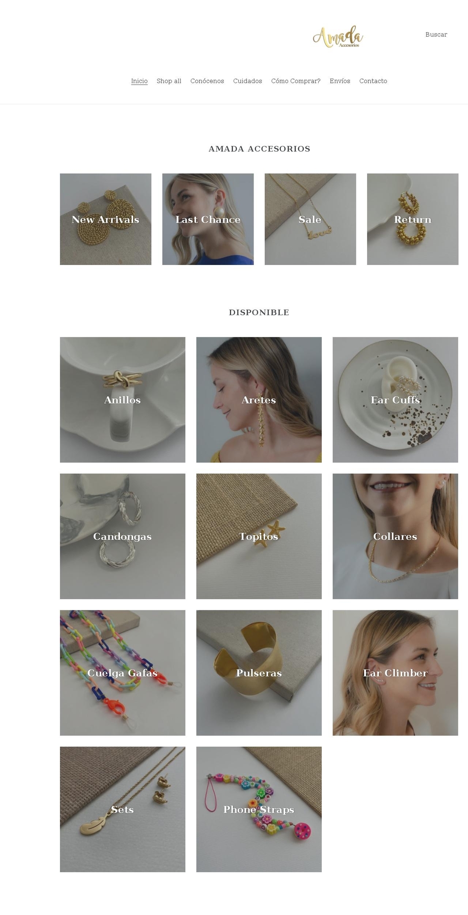 amadaaccesorios.com shopify website screenshot