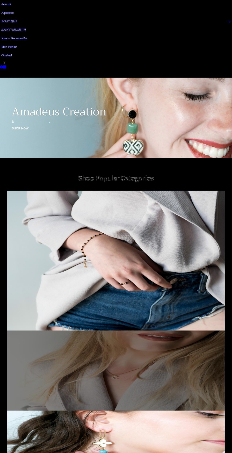 amadeuscreation.com — Shopify storefront screenshot