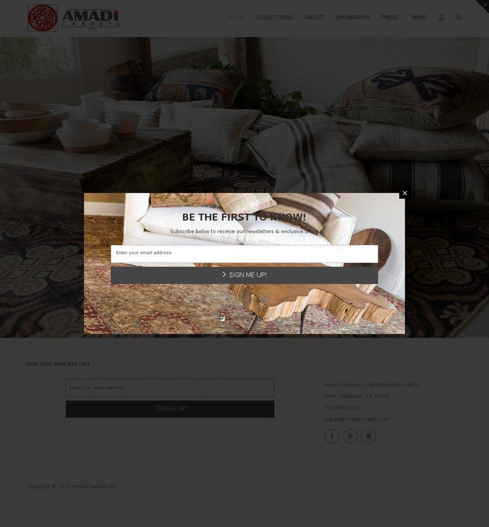 Home Page Changes -- Shopify theme site example amadicarpets.com